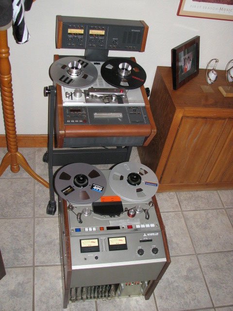 Mitsubishi X-80 ProLogic, razor blade editable, 1/4" stereo, PCM digital reel to reel recorder donated by Ed Helvey