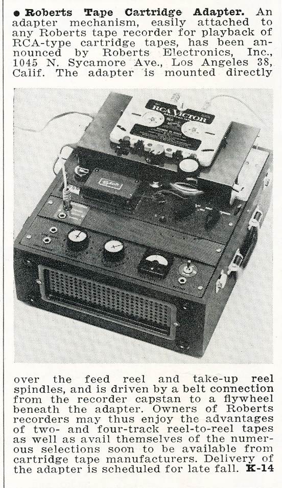 1959 ad for Roberts Recorder reel to reel tape recorders in the Reel2ReelTexas.com & Museum of Magnetic Sound Recording vintage recording collection