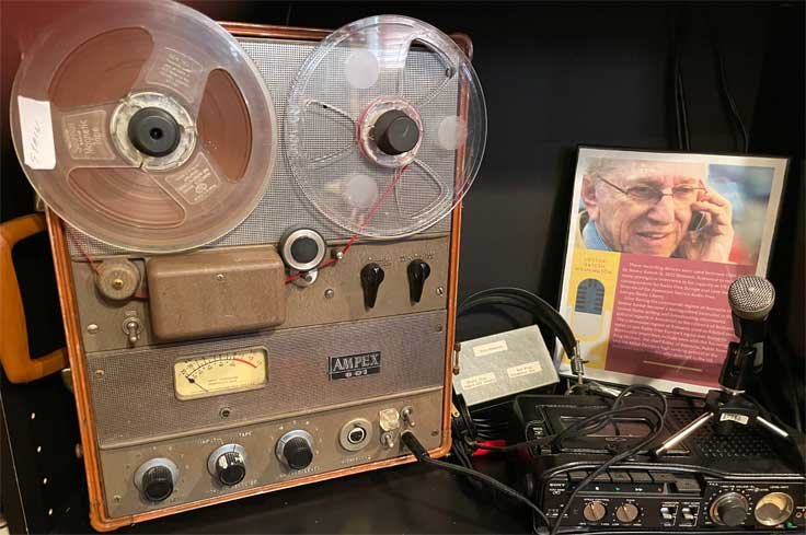 Ampex 601 and Sony TC-5000 reel tape recorders donated by Gabriela Miller in memory of her Dad Nestor Ratesh MOMSR / Reel2ReelTexas.com vintage reel tape recorder recording collection