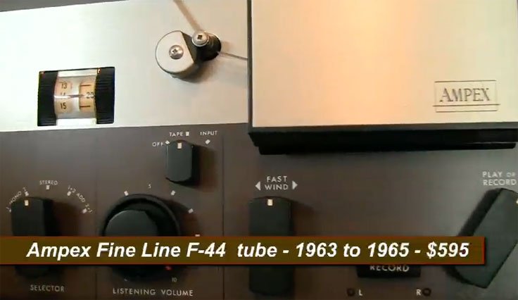 Ampex F44 FineLine reel to reel tape recorder in the Reel2ReelTexas.com vintage reel tape recorder recording collection Museum vintage collection collection