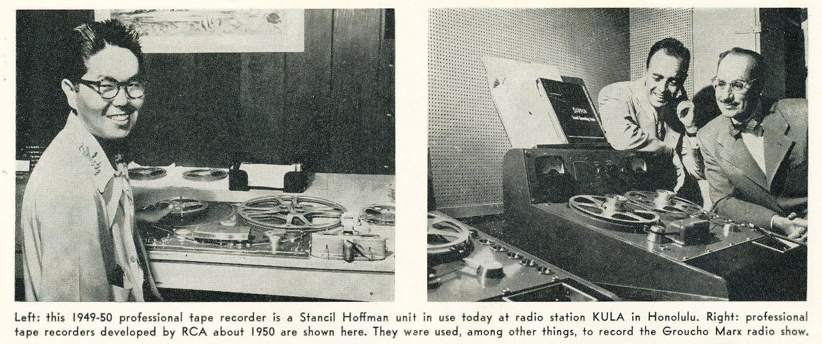 1950 article that includes the Stancil Hoffman professional tape recorder in the Reel2ReelTexas.com vintage reel tape recorder recording collection