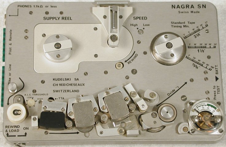 Nagra SN minature reel to reel tape recorder photo in the Reel2ReelTexas.com vintage reel tape recorder recording collection