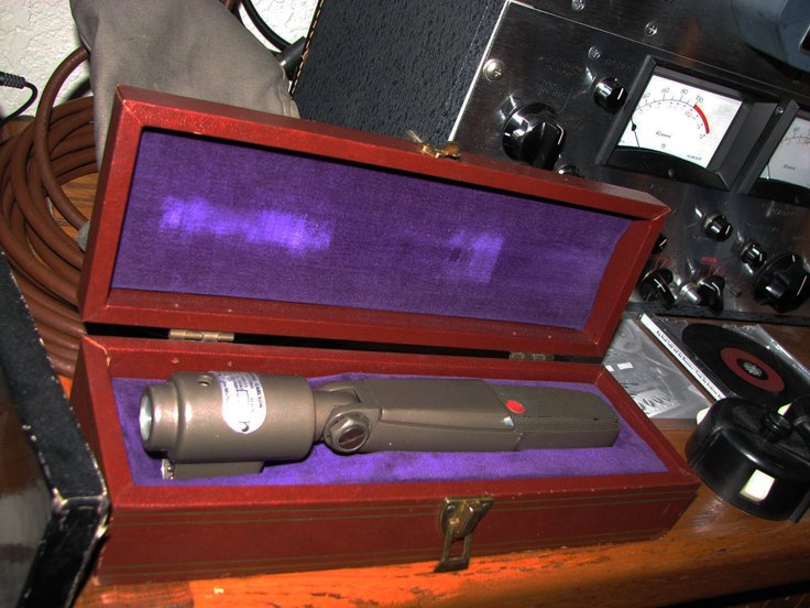 Shure 300 ribbon microphone in Museum of Magnetic Sound Recording's vintage microphone and recording equipment collection