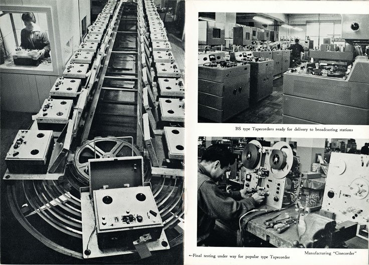 Sony reel to reel tape recorder history photos from 1958 in the Museum of Magnetic Sound recording