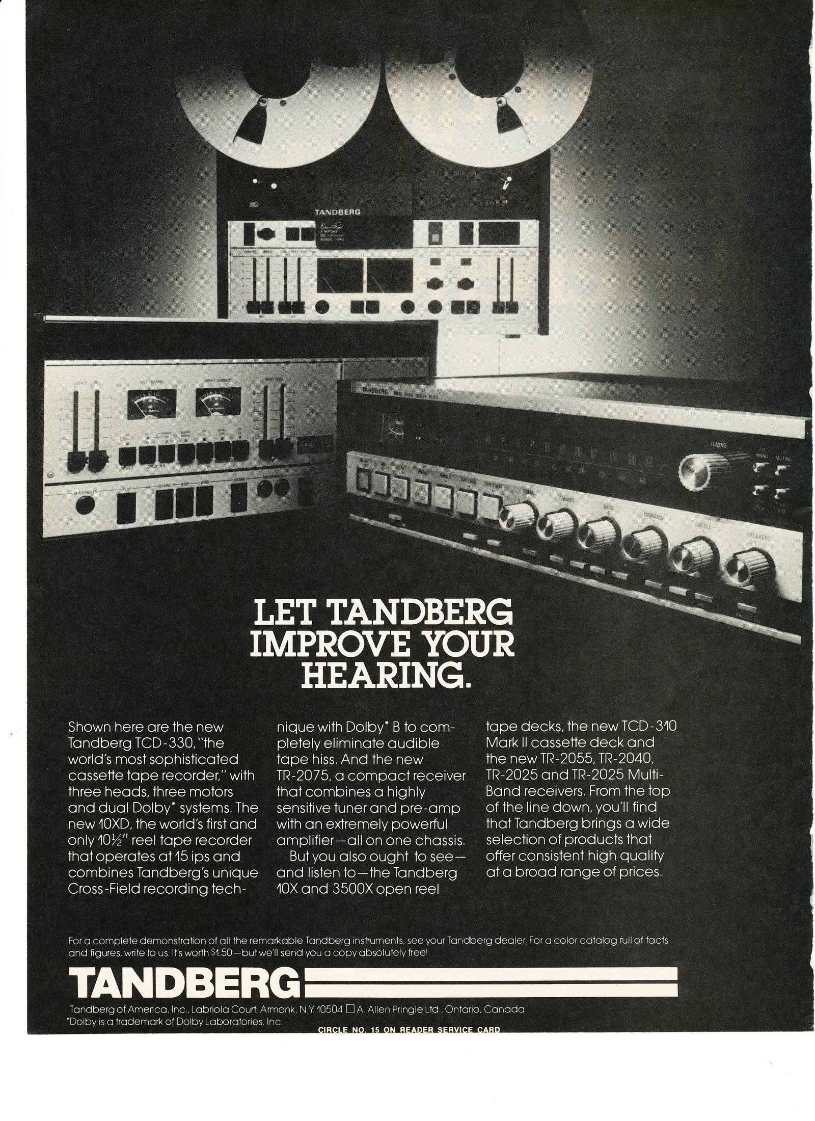 Tandberg ad in the Reel2ReelTexas.com vintage reel tape recorder recording collection