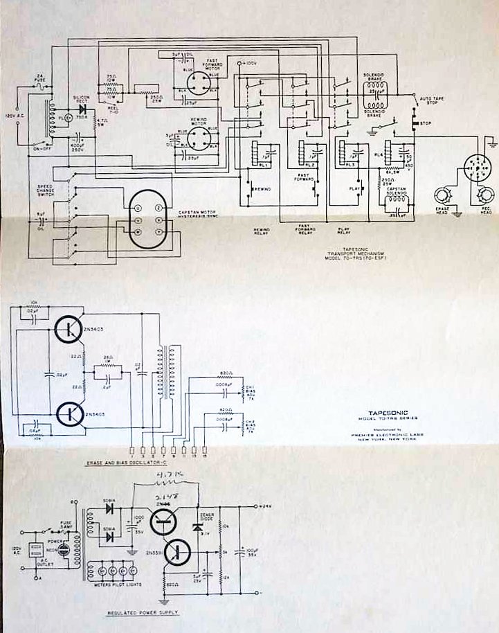 Tapesonic 70A data page in the MOMSR/R2RTx vintage reel tape recorder recording collection