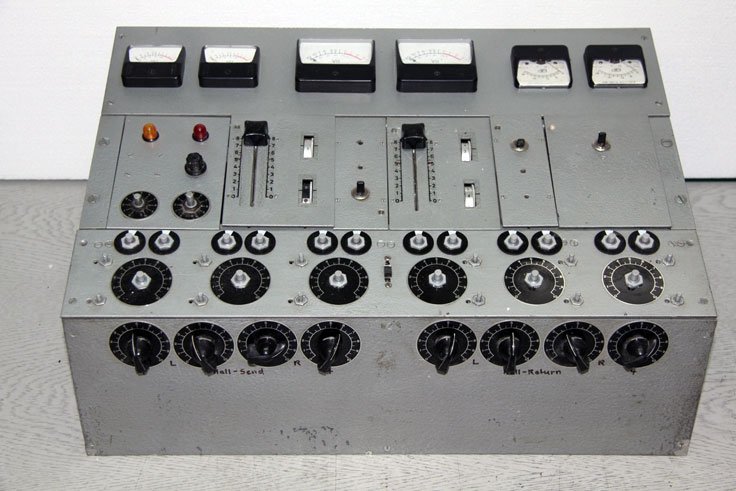 Telefunken mixing console photo in the Reel2ReelTexas.com vintage reel tape recorder recording collection