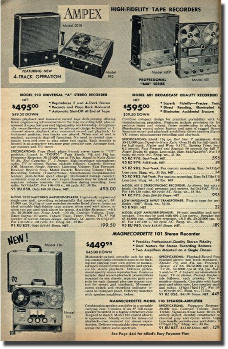 1959 ad for the Magnecord reel to reel tape recorder in the Reel2ReelTexas.com MOMSR vintage reel tape recorder recording collection