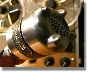 American D4T microphone in Museum of Magnetic Sound Recording's vintage microphone and recording equipment collection