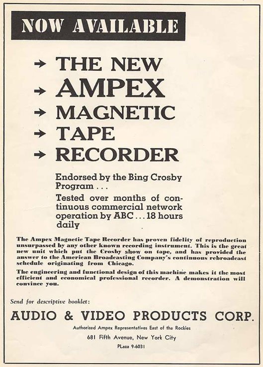 1948 Ampex add in the Reel2ReelTexas.com vintage reel tape recorder recording collection