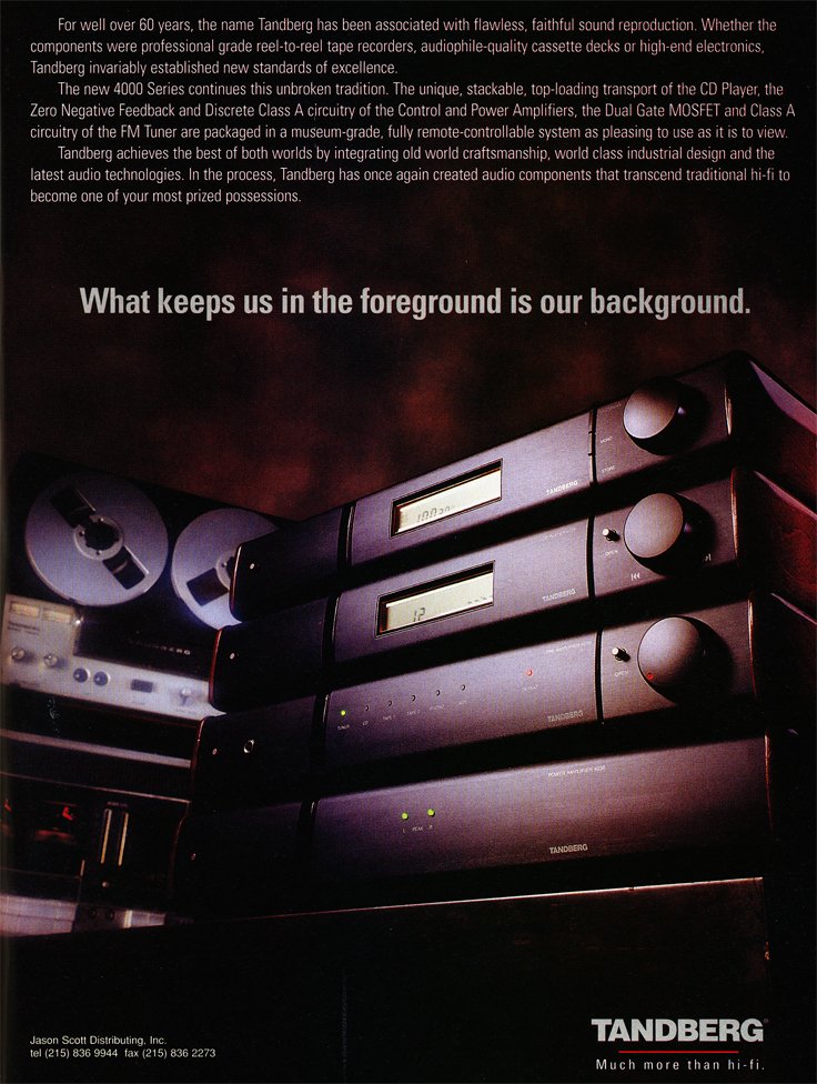 Tandberg ad in the Reel2ReelTexas.com vintage reel tape recorder recording collection