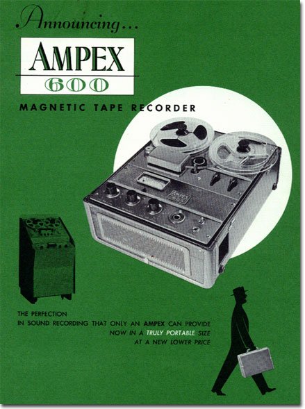 1954 Ampex 600 ad in Reel2ReelTexas.com vintage reel tape recorder collection