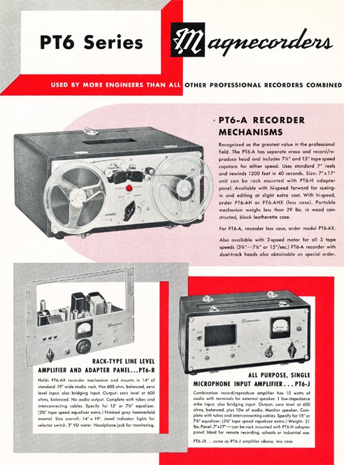 1954 ad for the Magnecord reel to reel tape recorder in the Reel2ReelTexas.com MOMSR vintage reel tape recorder recording collection