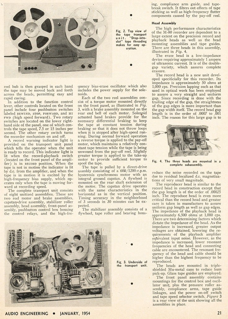 1954 ad for the Magnecord reel to reel tape recorder in the Reel2ReelTexas.com MOMSR vintage reel tape recorder recording collection