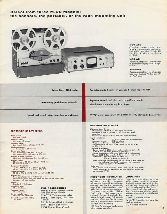 1956 ad for the Magnecord reel to reel tape recorder in the Reel2ReelTexas.com MOMSR vintage reel tape recorder recording collection