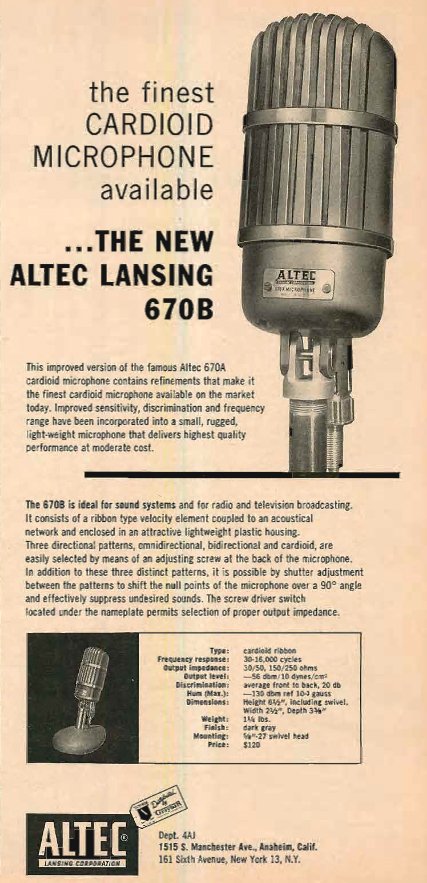 Altec ad in the Reel2ReelTexas/MOMSR/Theophilus vintage reel tape recorder and mic collection