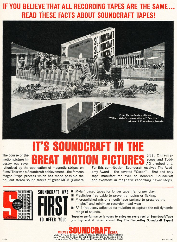1961 Soundcraft ad in the Reel2ReelTexas.com vintage reel tape recorder recording collection