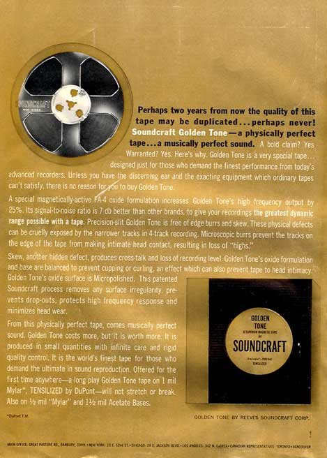 1962 Soundcraft ad in the Reel2ReelTexas.com vintage reel tape recorder recording collection