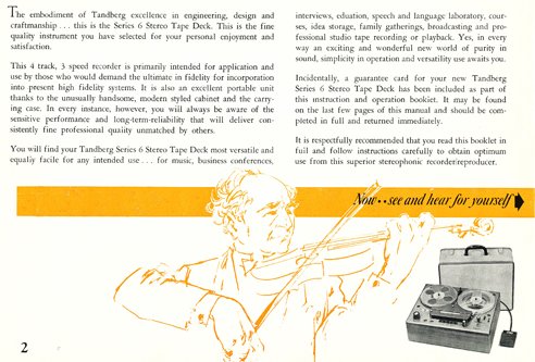 1967 Tandberg ad in the Reel2ReelTexas.com vintage reel tape recorder recording collection