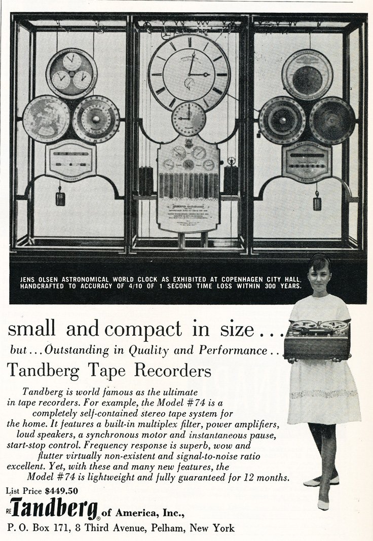 1967 Tandberg ad in the Reel2ReelTexas.com vintage reel tape recorder recording collection