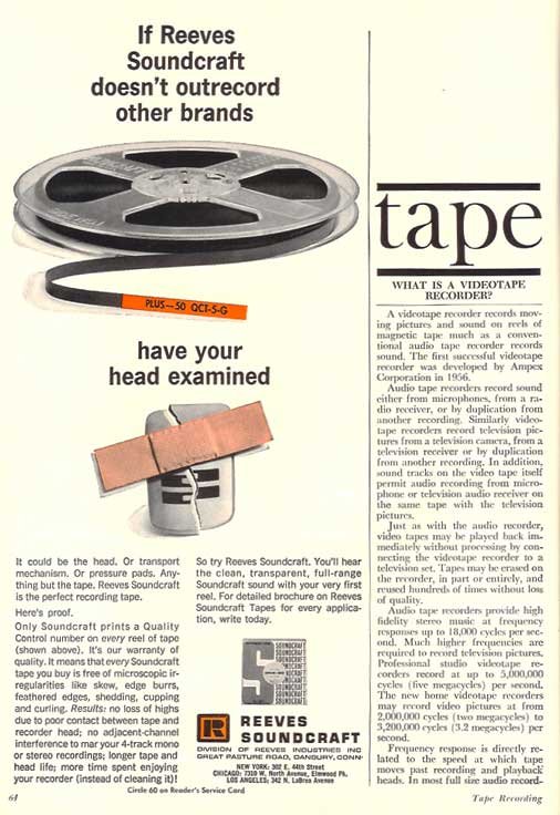 1965 Soundcraft ad in the Reel2ReelTexas.com vintage reel tape recorder recording collection