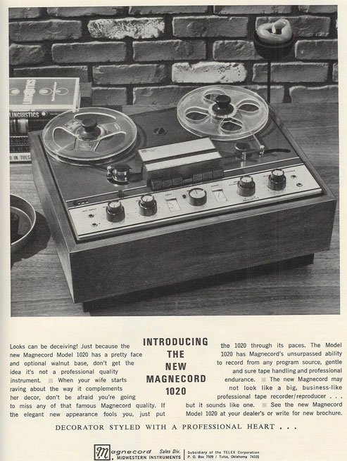 1966 ad for the Magnecord reel to reel tape recorder in the Reel2ReelTexas.com MOMSR vintage reel tape recorder recording collection