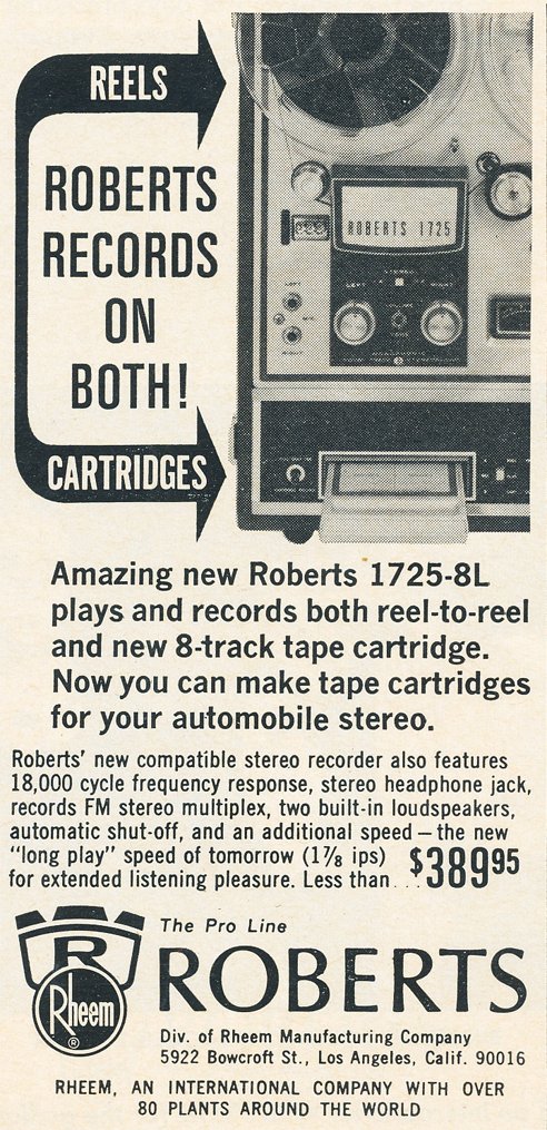 Roberts 17258L Reel to Reel tape recorder in Reel2ReelTexas.com's vintage reel tape recorder recording collection