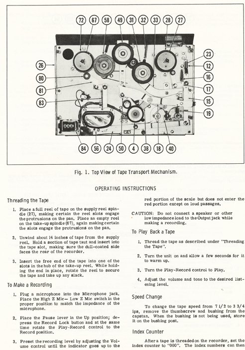 1968 manual for the Roberts 192FT reel tape recorder in Reel2ReelTexas.com vintage tape recording collection