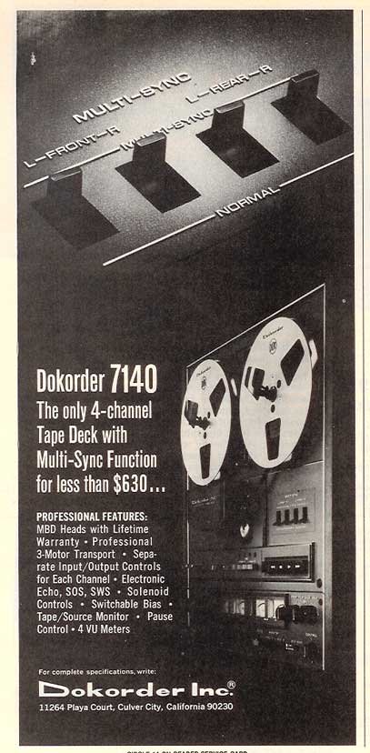 1976 ad for the Dokorder 7500 reel to reel tape recorder in the Reel2ReelTexas vintage reel tape recorder recording collection