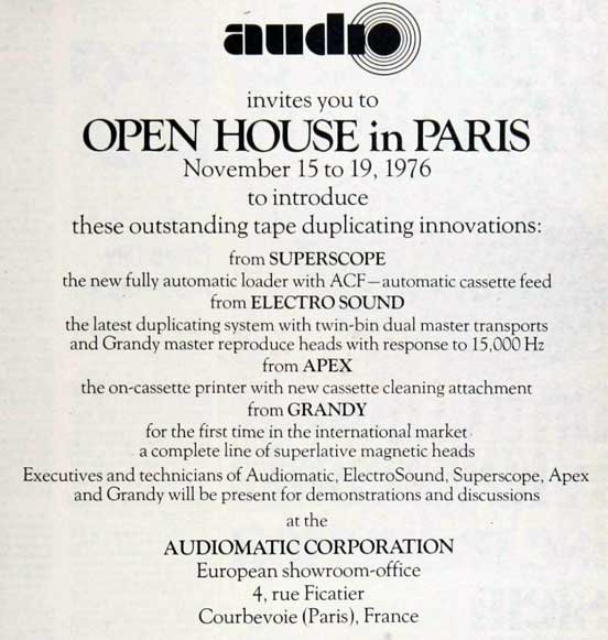 Electro Sound ad in the Reel2ReelTexas.com vintage reel tape recorder recording collection
