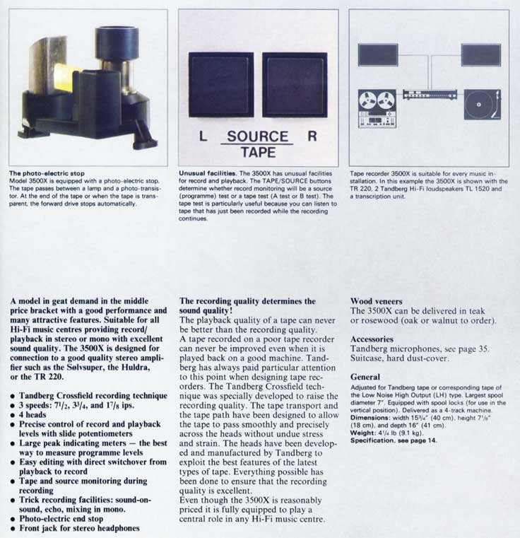 Tandberg ad in the Reel2ReelTexas.com vintage reel tape recorder recording collection