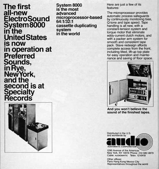 Electro Sound ad in the Reel2ReelTexas.com vintage reel tape recorder recording collection