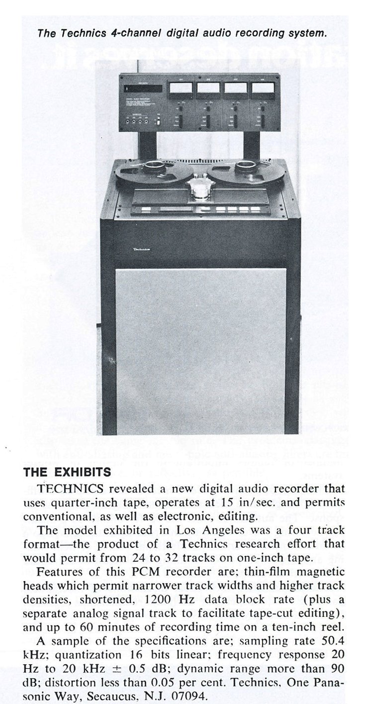 Technics digital multi-track reel tape recorder in the Reel2ReelTexas.com vintage reel tape recorder recording collection