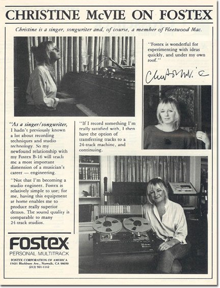 1986 ad for the Fostex B-16-Series reel tape recorder in the Reel2ReelTexas.com vintage reel tape recorder recording collection