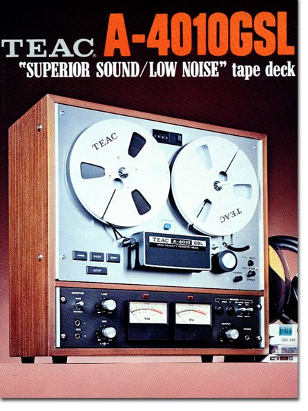 Brochure for the Teac A-4010GSL reel tape recorder in the Reel2ReelTexas.com vintage reel tape recorder recording collection