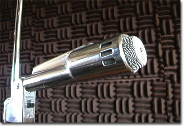 Electro Voice 664 chrome microphone in Museum of Magnetic Sound Recording's vintage microphone and recording equipment collection