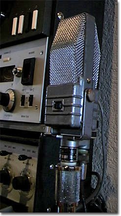 Phantom's Electro Voice V1 microphonein the Museum of Magnetic Sound Recording's vintage microphone and recording equipment collection
