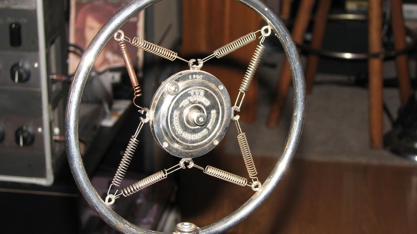 Shure 3A (1937) microphone in Museum of Magnetic Sound Recording's vintage microphone and recording equipment collection