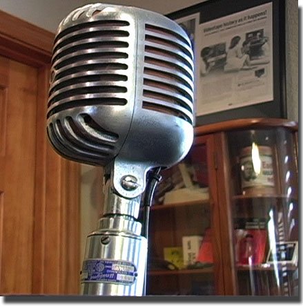 Shure 556 Big microphone in Museum of Magnetic Sound Recording's vintage microphone and recording equipment collection