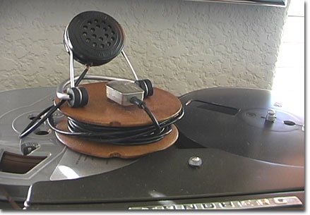 Tandberg microphone in Museum of Magnetic Sound Recording's vintage microphone and recording equipment collection