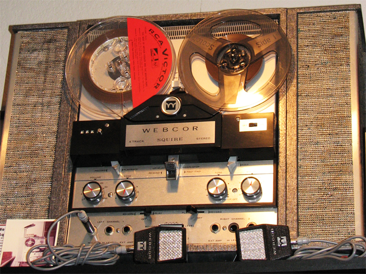 Webcor Squire reel tape recorder in the Museum of magnetic Sound Recording